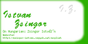 istvan zsingor business card